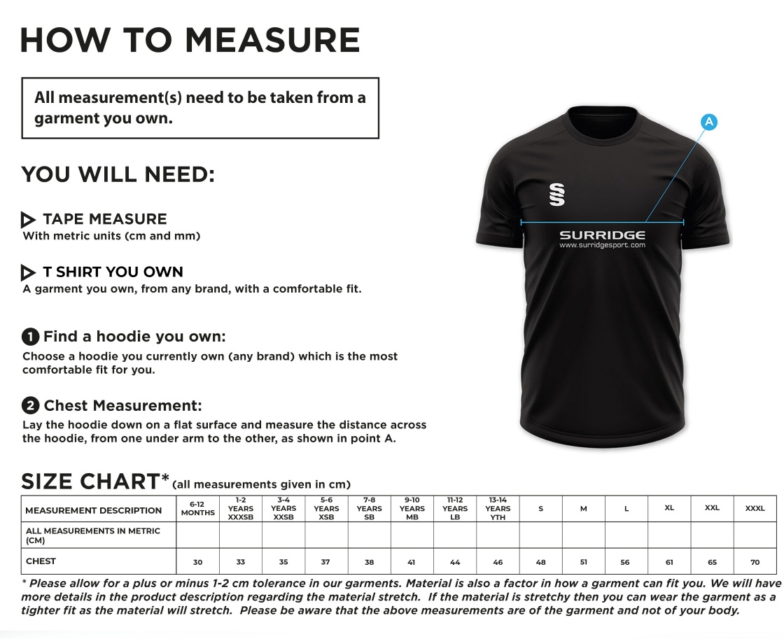 AK Elite Soccer - Goalkeeper Shirt - Purple - U11/U2/U13/U14/U15/U16s - Size Guide
