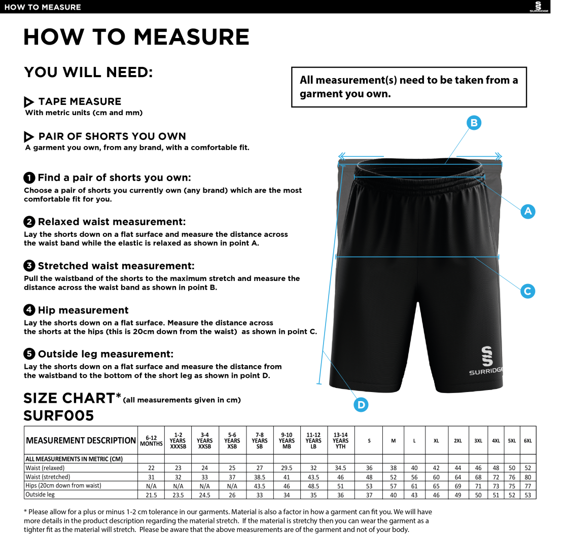 AK Elite Soccer - Youth's Match Short - Size Guide